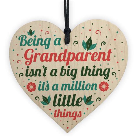 Grandma And Grandpa Gifts For Nan And Grandad Wooden Heart