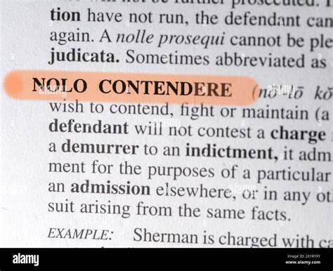 Nolo contendere hi-res stock photography and images - Alamy