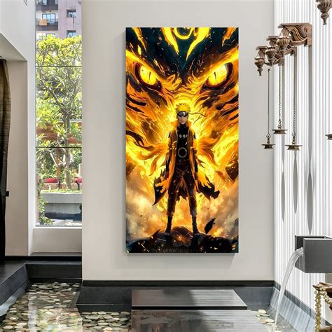 Naruto Kurama Mode Wall Art | Anime Canvas Decor – CIPHER SPACES