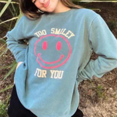 TOO SMILEY FOR YOU official Addison Rae merch. Green... - Depop
