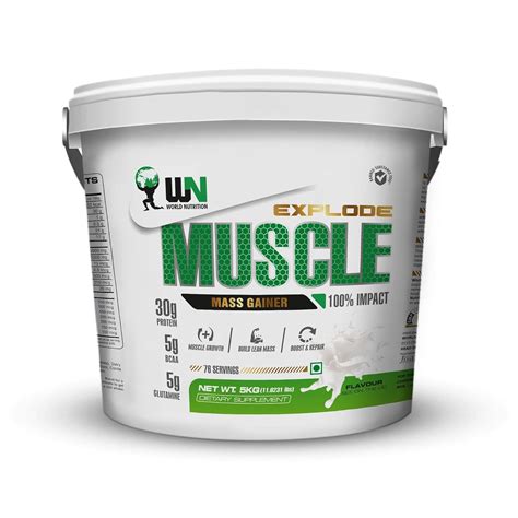 Wn World Nutrition EXPLODE MUSCLE MASS GAINER Muscle Mass and Weight ...