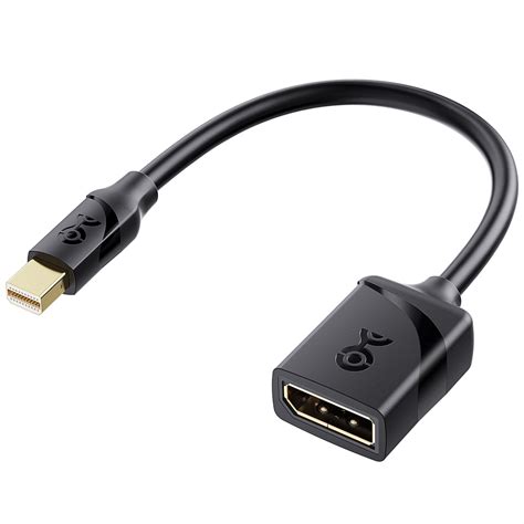 Cable Matters 101004-BLACK Mini DisplayPort to DisplayPort Male to ...