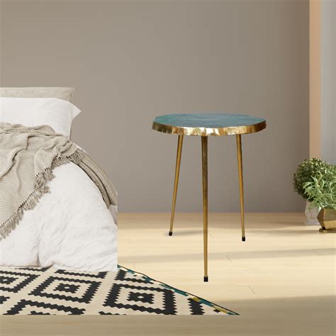 Buy Contemporary Nickle Green End & Coffee Table Online