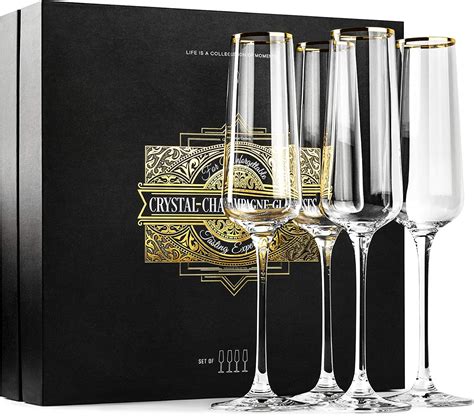 Crystal Champagne Flutes Gold Rim at Dominic Johnson blog
