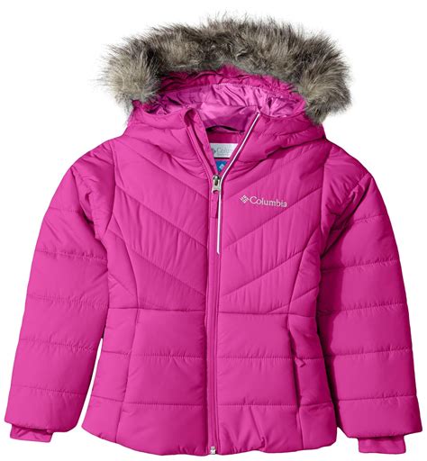 Columbia Little Girls' Katelyn Crest Jacket, Deep Blush, Small : Amazon ...