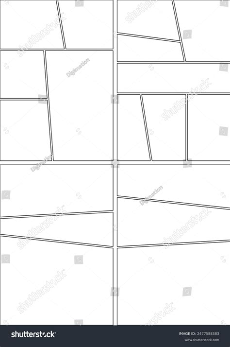 Manga Comic Panel Template Set Stock Vector (Royalty Free) 2477588383 ...