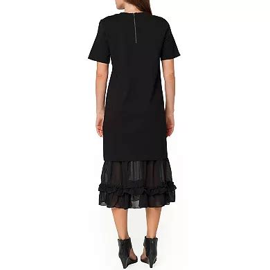 Sleeveless V Neck Sheer Ruffle Hem Bodycon Dress