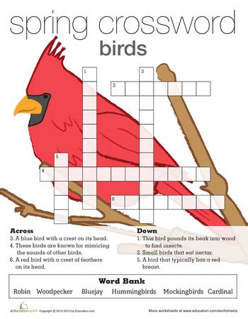 Spring Crossword | Worksheets, Language arts worksheets and Homeschool