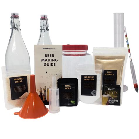 BREWBasket Ale Beer Making Kit With Reusable Brewing Jar, Airlock ...