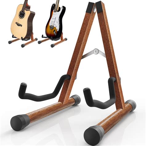 Buy LEKATO Wood Guitar Stand, Acoustic Electric Guitar Stand with ...
