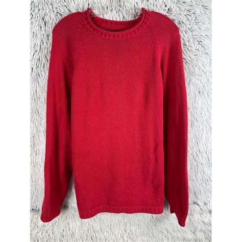 Eddie Bauer Men's Red Jumper | Depop