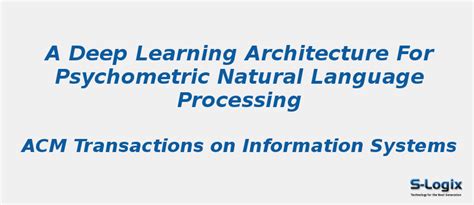 Psychometric natural language processing - Python Projects | S-Logix ...