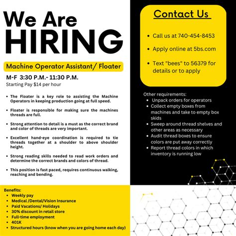 Job Vacancy Machine Operator