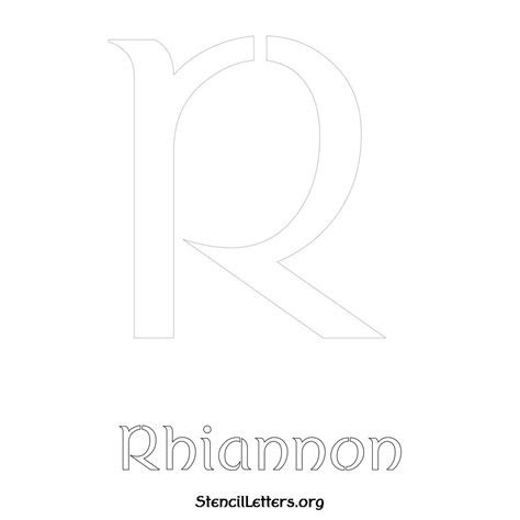 Rhiannon Free Printable Name Stencils with 6 Unique Typography Styles ...