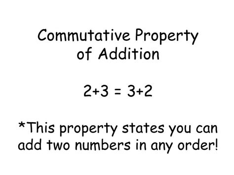 Image result for Commutative Law of Addition Examples
