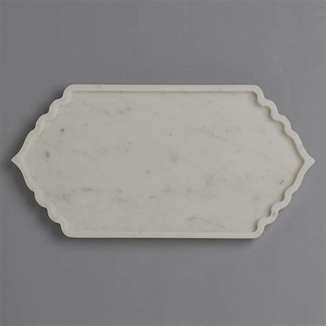 White Marble Long Maroc Platter | Shop Online at Stone Essential