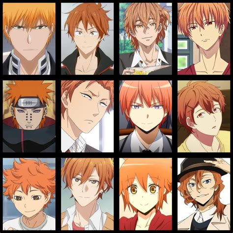 Anime boys with orange hair 🧡