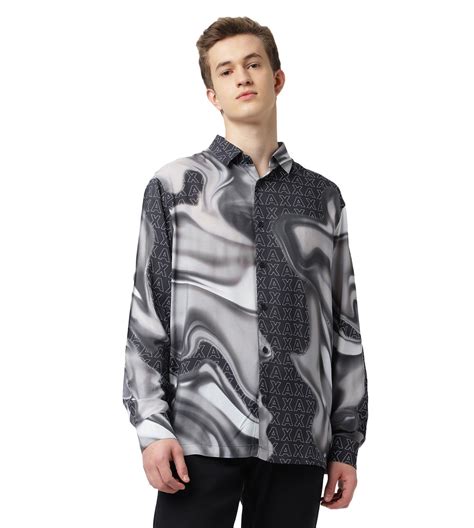 Loose Fit Shirt With Liquid Print