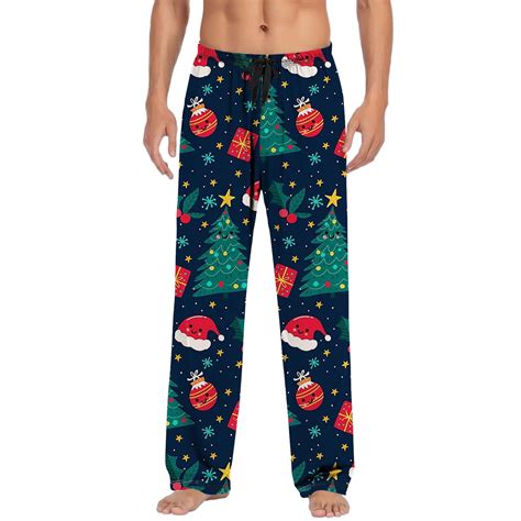ASFGIMUJ Mens Christmas Pajama Pants Sleepwear Lounge Pajama Bottoms ...
