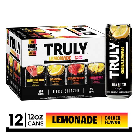 Truly Hard Seltzer Lemonade Variety Pack, 12 Pack, 12 Cans, 60% OFF