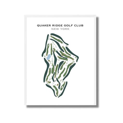 Quaker Ridge Golf Club, NY | Golf Course Map, Golf Map, Golfer Gift for ...