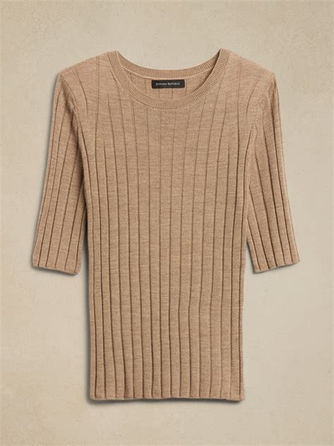 Carino Merino Short-Sleeve Sweater | Banana Republic