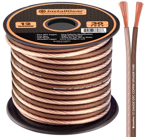 InstallGear 12 Gauge Speaker Wire - 99.9% Oxygen-Free Copper - True ...