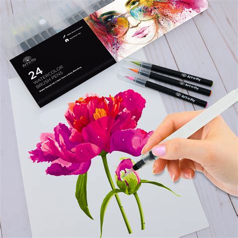How To Use Watercolor Pens - When you dip the brush tips in water, you ...
