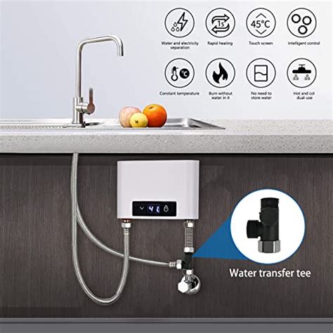 Mini Durchlauferhitzer 5500W | Elektrischer Warmwasserbereiter Mit LED-Temperaturanzeige Für Küche & Bad