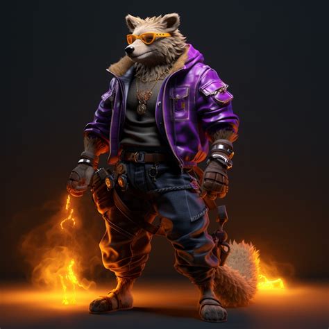 Cool fictional furry anime guy , 3D,Depth of field 270mm, deep p... - Arthub.ai
