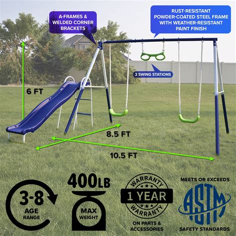 Sportspower Sierra Vista Outdoor Metal Swing Set India | Ubuy