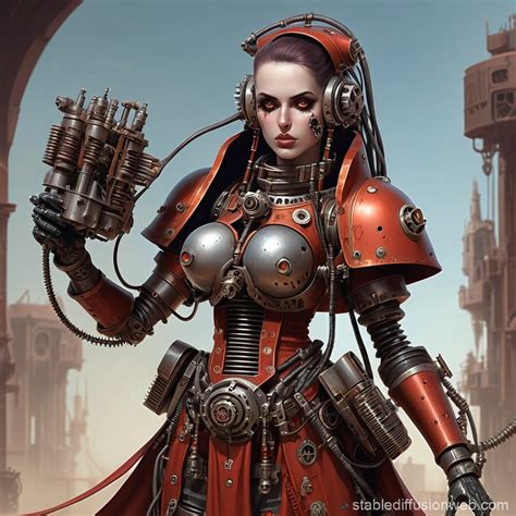 Female Adeptus Mechanicus Tech Priest | Stable Diffusion Online