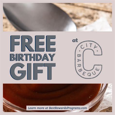 Free Birthday Gift at City Barbeque ? Best Rewards Programs