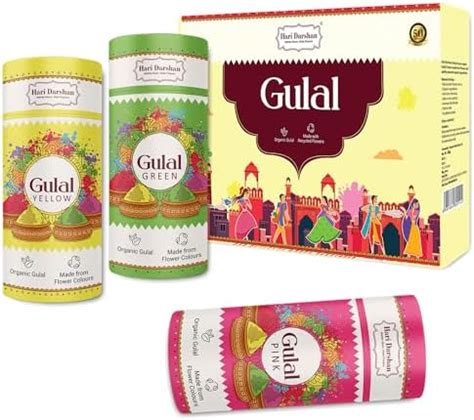 Hari Darshan Organic Gulal | Natural Plant-Based Holi Colors | Herbal ...
