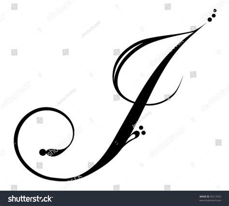 Letter J In Cursive Capital
