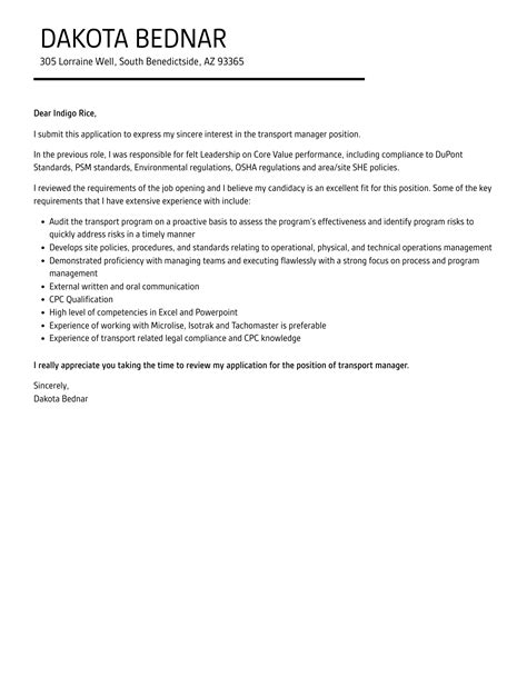 Transport Manager Application Form 的图像结果