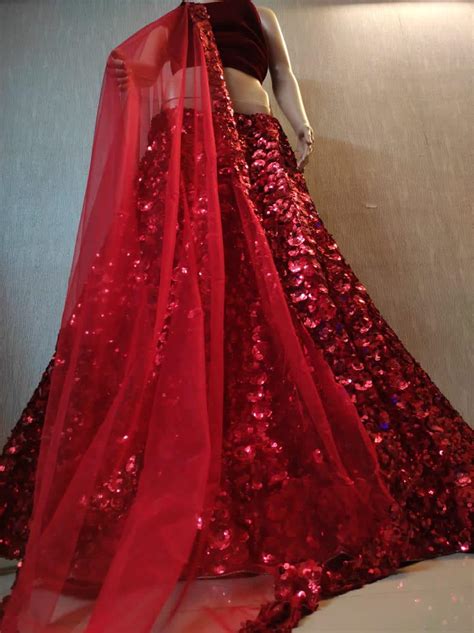 Red Color Sequence Designer lehenga Choli Collection BL1117 – BL Fabric