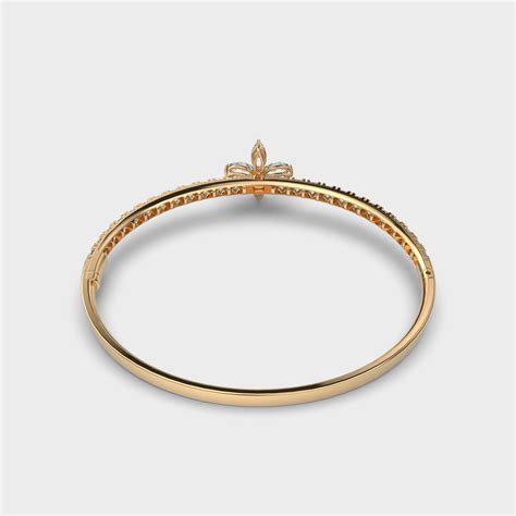 Buy Alluring Floral Fixed Diamond Bracelet At Jewelbox