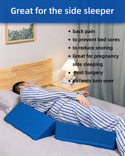 Fanwer Positioning Wedge Pillow for Side Sleeping (3 in 1), 40 Degree ...