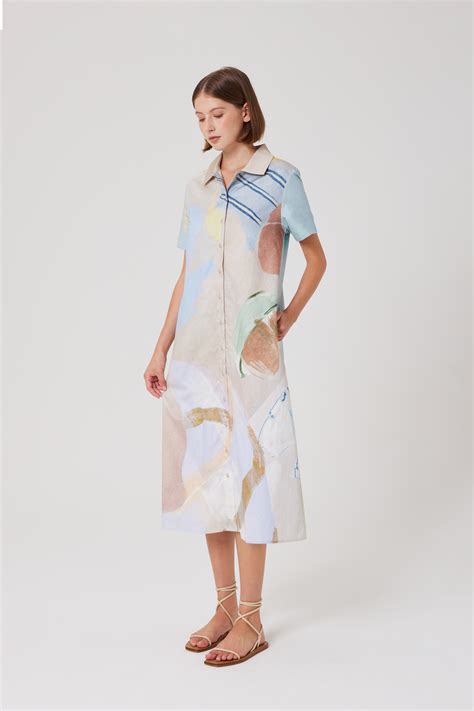 Savour Collared Shirt Dress - Our Second Nature