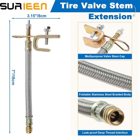 SURIEEN Metal Valve Stem Extenders, 2 Pieces Dual India | Ubuy