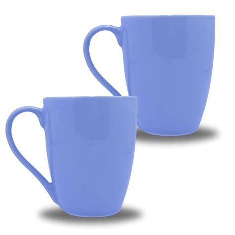 Buy ABESH's Porcelain Ceramic Tea Cup Set of 2|2 Solid Blue Colours ...