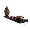 Buy TIED RIBBONS Buddha Head Statue Tealight Candle Holder with Tray ...