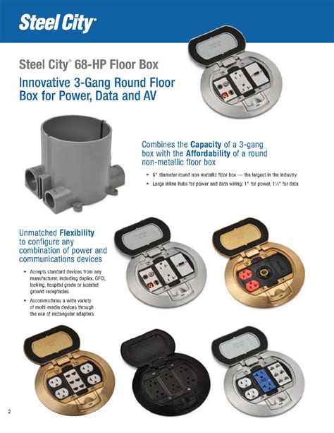 T&B Steel City® 68-HP Non-Metallic Floor Box | AJB Sales