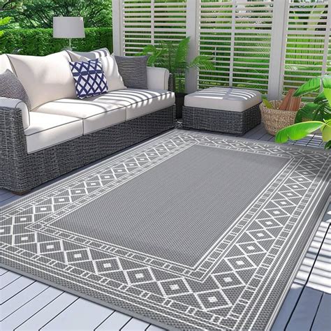 Outdoor Rug Waterproof For Patios Clearance, Reversible, Plastic Straw ...
