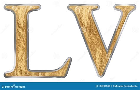 Roman Numeral LV, Quinque Et Quinquaginta, 55, Fifty Five, Isolated on ...