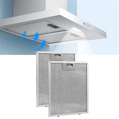 2pcs Range Hood Filter Cooker Hood Grease Filter Kitchen Extractor ...