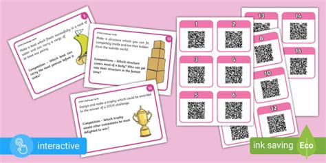 STEM Challenge Cards with QR Codes Ι Digital Technologies