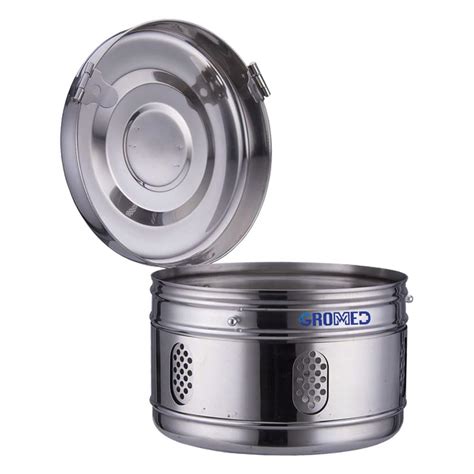 Gromed Big 12x12 Dressing Drum/Autoclave Drum 304 SS Heavy Duty ...