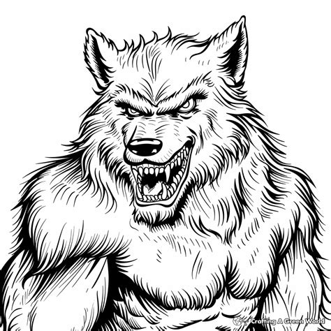 Halloween Werewolf Coloring Pages Mindfulness Werewolf Coloring Pages